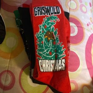 NEW 5 pair Christmas Vacation long socks